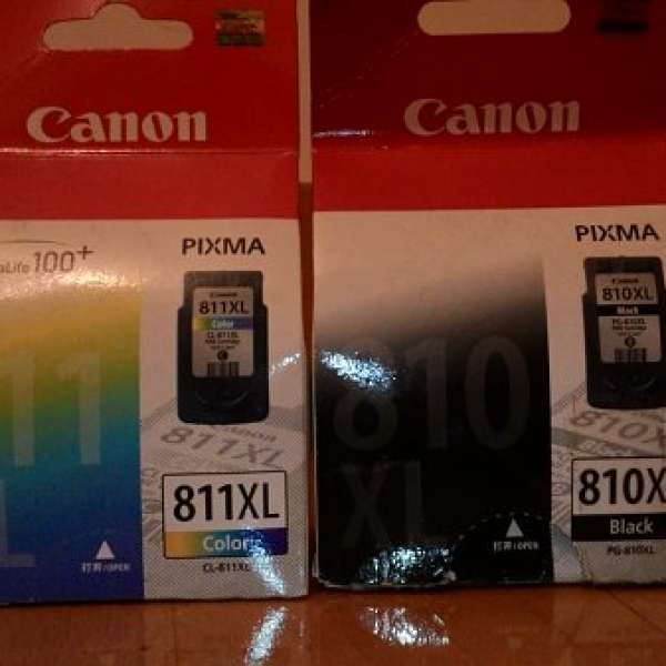 Canon 810XL 黑色墨盒連噴墨頭(高用量) + 811XL 色墨盒連噴墨頭(高用量)