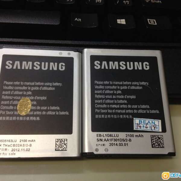 原廠 95%新 電池 Samsung S3 三星電池 Battery x 2 枚
