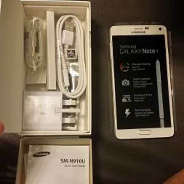 出售 99.9%新 Samsung Galaxy Note 4 4G N910U 單卡 32G 白色