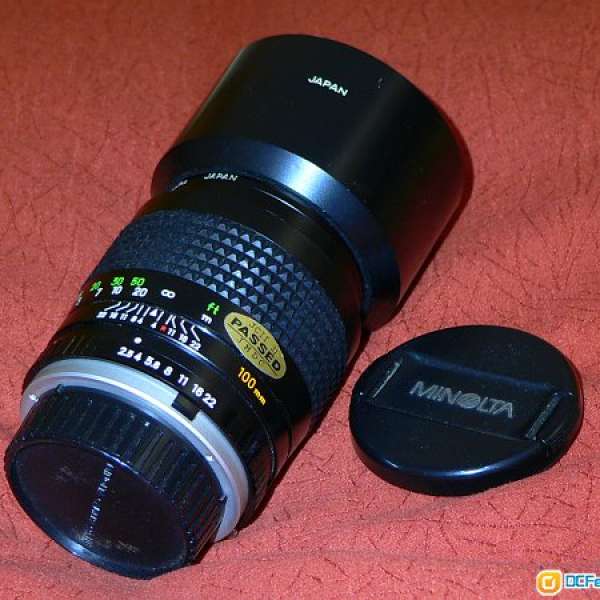 minolta mc pf 2.5 f=100mm lens 銳利,色濃,極新淨90-95%new