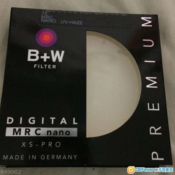 清貨 德國 b+w nano uv filter 58mm, 62mm , 72mm