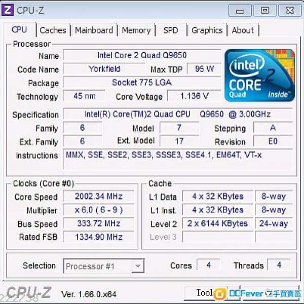 Intel Core 2 Quad Q9650 Socket 775