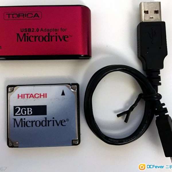 HITACHI Microdrive 2GB CF card 記憶卡 with USB Adapter 請出個價