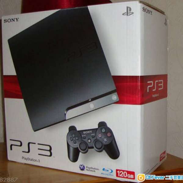 PS3 Slim 120GB Console PlayStation 3 行貨 薄版 主機 連3個手制 + 4隻GAME (winn...