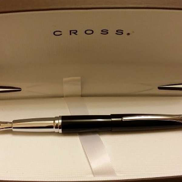 Cross ATX Black Lacquer Fountain Pen Stylo Roller 100% New