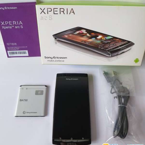 黑色Sony Ericsson Xperia arc S 智能手機