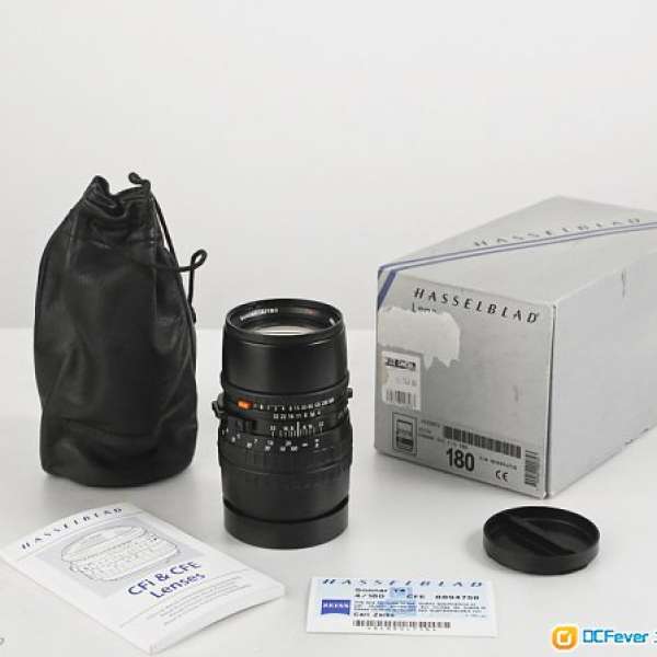 Hasselblad CFE 180mm Lens, with original Box, leather-lens pouch . .