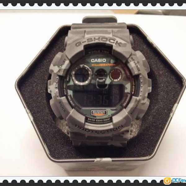 G-SHOCK GD-120CM-8 灰色迷彩手錶(二手)