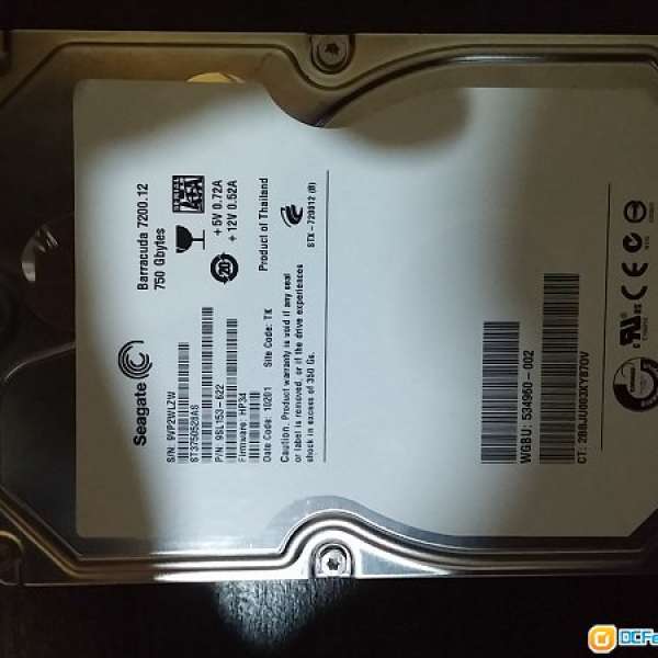 Seagate 750G harddisk 7200