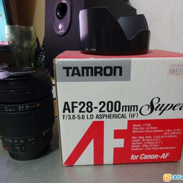 Tamron 28-200 F3.8-5.6 for Canon