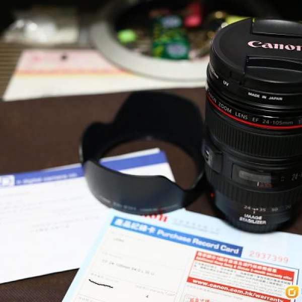 Canon EF 24-105mm f4.0L IS USM 有保至2015年7月(新款鏡頭蓋)