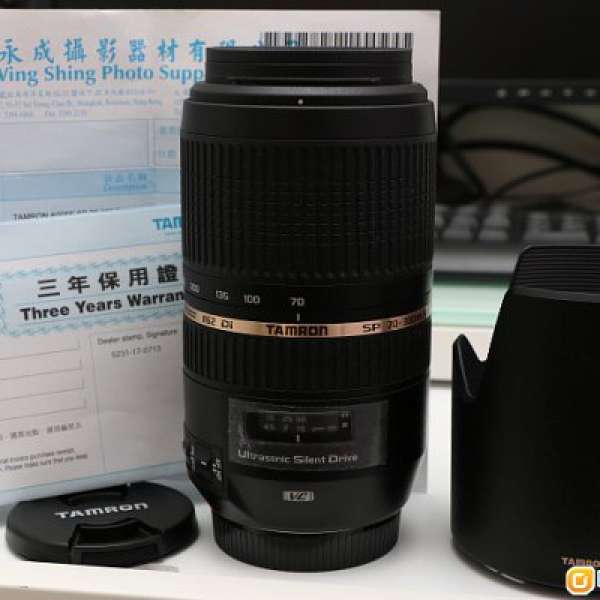 99% new Tamron SP 70-300 Di VC USD (A005) for Canon 跟filter