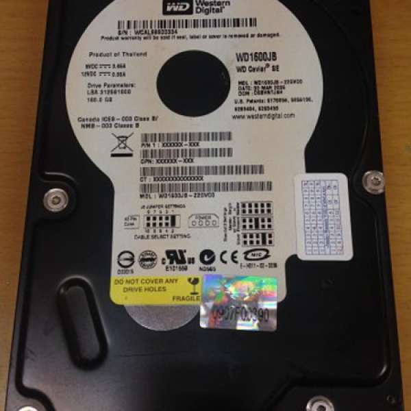 Western Digital 160GB IDE 3.5" (WD160JB-22GVCO)