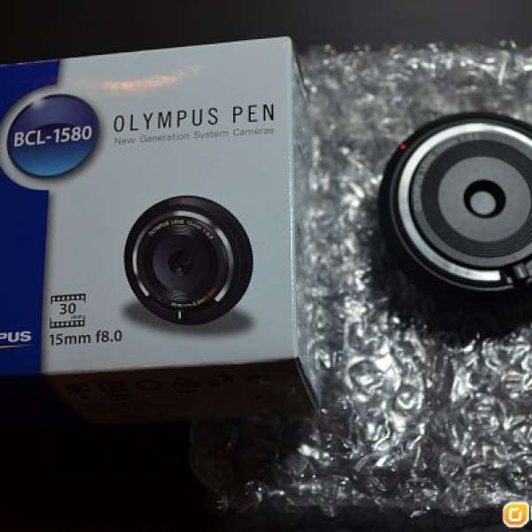 100% 全新 Olympus BCL-1580 15mm f8 body cap lens