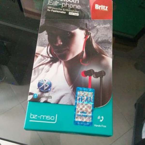 99% New Britz Hi-Fi Sound Bluetooth Earphone & Mic : BZ-M50 黑色 藍牙耳機
