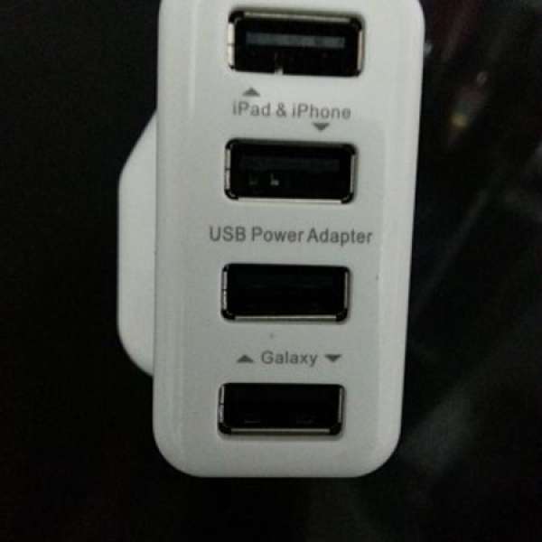 99%NEW 4 USB 2A charger 充電器 Apple Ipad air Android samsung note 合用