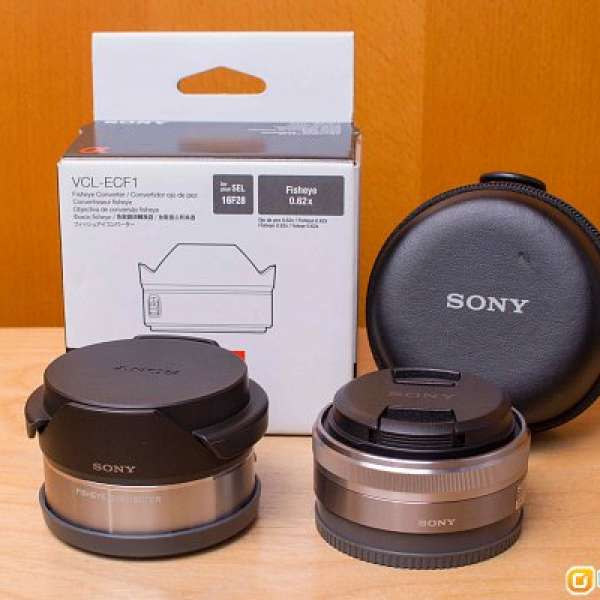 Sony  E-mount鏡 16mm+VCL-ECF1(魚眼鏡)