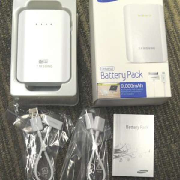 100%全新 白色 Samsung Battery Pack 9000mAh 外置充電器 EEB-EL1CWEGSTD 有盒 齊全...