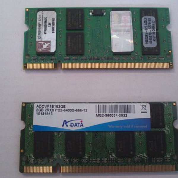 A DATA &KINGSTON NoteBook ram DDR2 800