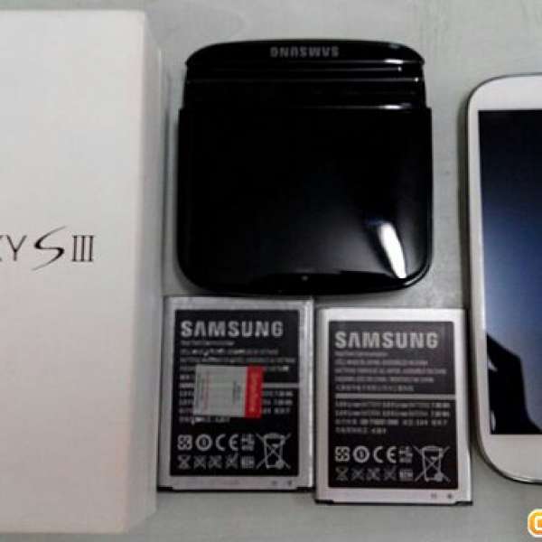 Samsung 行貨 S3 i9300 3G 白色 90%New 100%Work 16GB 送6Case+原廠電