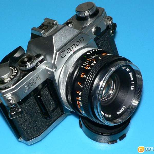 售新淨扎實的Canon AE1銀克机 body +CANON FD 50/1.8 銀咀手動鏡**650**