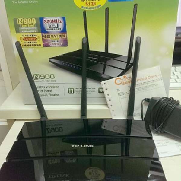 90%new  TP-Link TL-WDR4900 (N900) 雙頻(2.4+5GHz)三天線Router (行貨仍有保用)