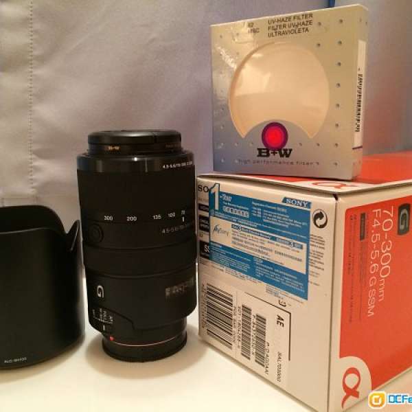 Sony 70-300mm G SSM (SAL70300G) 連 B+W MRC filter
