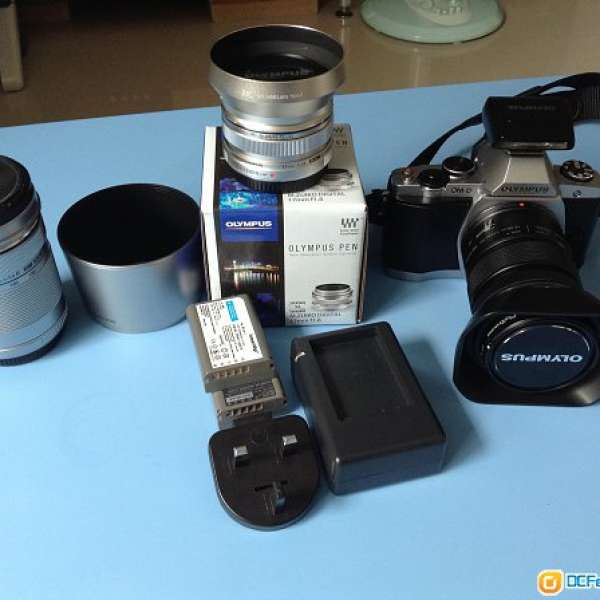 Olympus E-M5 with 12-50mm f3.5-6.3 Kit, 17mm f1.8,  40-150mm f/4-5.6