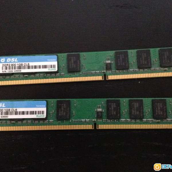 DDR2 800 Desktop ram 1GB x 2