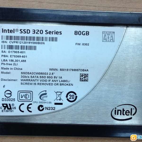 Intel 320 80G SSD