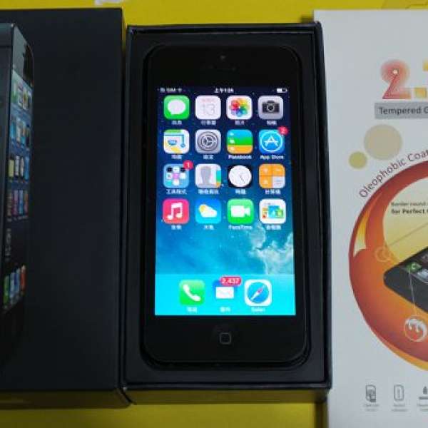 出售99%黑色IPHONE 5 16G 港行ZP ,全套跟齊配件,己經過保.可交換其它手機.