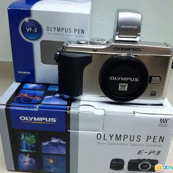 Olympus EP3 (Body) Silver + VF3 View Finder