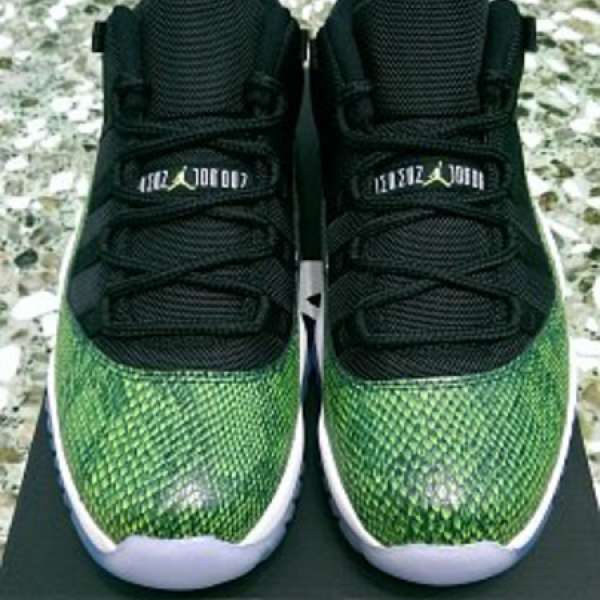 全新 行貨 Nike Air Jordan 11 Retro Low GREEN SNAKESKIN AJ11 US9