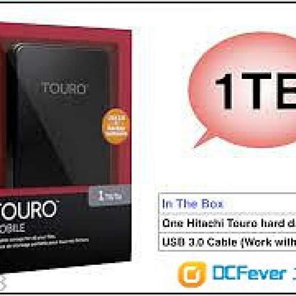 Hitachi Touro Mobile 1TB USB3.0 外置硬盤。