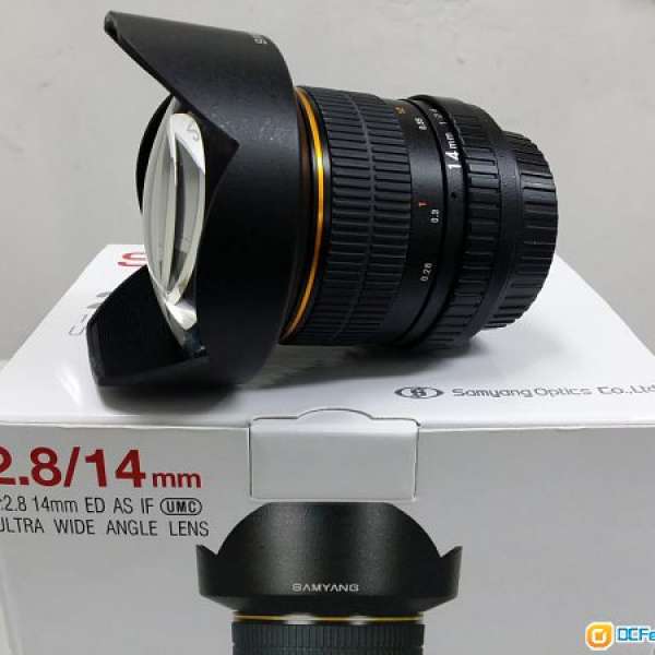 Samyang 14mm 2.8 UMC  for Canon  EOS 700D 6D 7D 5D II 5D3 EOS M
