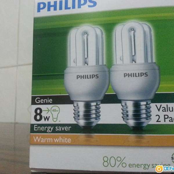 Philips慳電膽8w Value 2 Pack 共有12盒