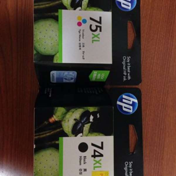 HP Inkjet Print Cartridge 74XL & 75XL 各一盒 (原裝全新未開盒)