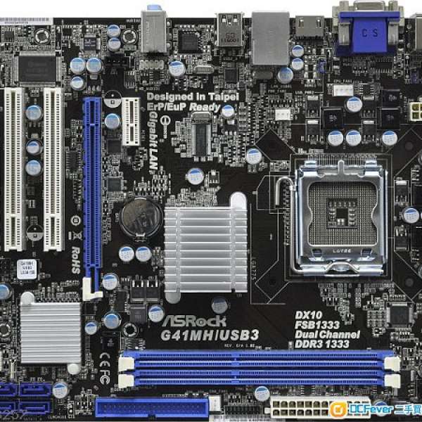 華擎科技 (ASRock) G41MH USB3 DDR3 micro-ATX 主機板 LGA 775 all-in-one