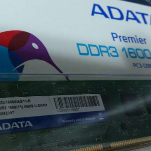 Adata DDR3 Desktop Ram 1600 4GB