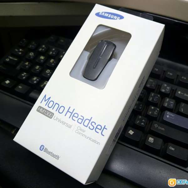 100%新 黑色 Samsung HM1300 Bluetooth Mono Headset 藍牙 免提 耳機 港行 全套 未開...