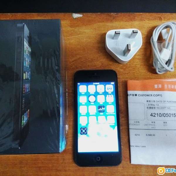 iphone 5 黑色 16GB 豐澤行貨 有盒 有單 有牛 有cable