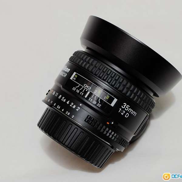 Nikon 35mm f/2.0D 98%新 行貨, 跟原廠HN-3 HOOD