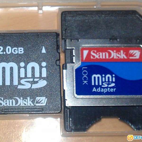 SanDisk 2GB Mini SD 記憶卡 (連 Adapter )