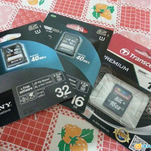 全新 SONY 32GB 及 16GB SD CARD