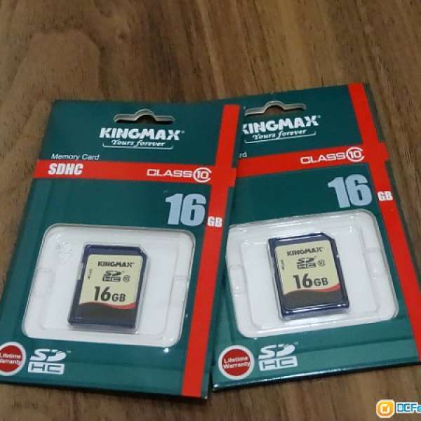 Kingmax 16GB Class 10 SDHC 記憶咭2張