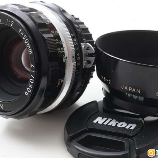 Nikon最靚嘅標準鏡 NIKKOR-HC 50mm F/2.0(更換原廠AI)連罕有50/2  專用古老金屬遮...