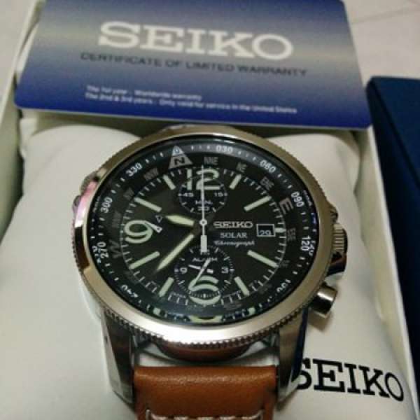 SEIKO SOLAR 男裝手錶 SSC081 (國際全球保養)