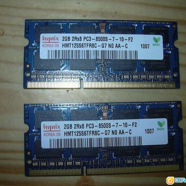 全正常 Hynix DDR3 1066 4GB (2 x 2GB) notebook RAM
