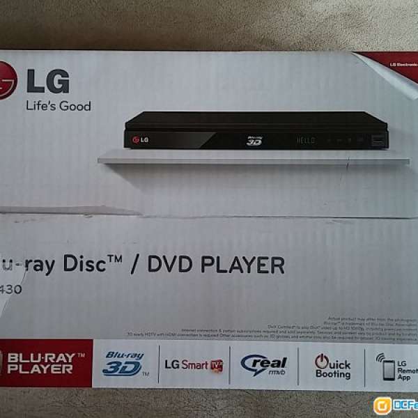 [100%全新未拆盒] LG BP430 Blu ray DVD 藍光碟機