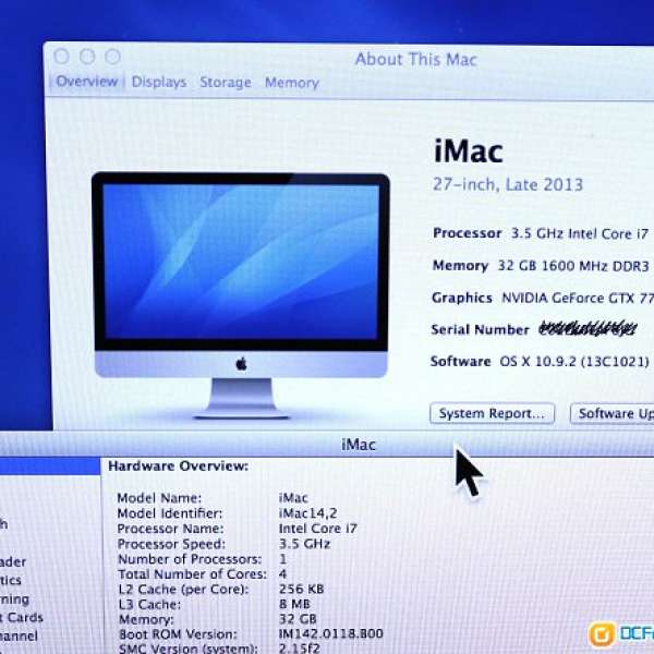 Apple iMac 27 Late 2013 seldom used i7 3.5 GHz 32 GB  3T fusion drive